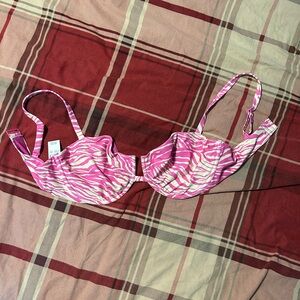 Aerie Pink Zebra Bikini Top